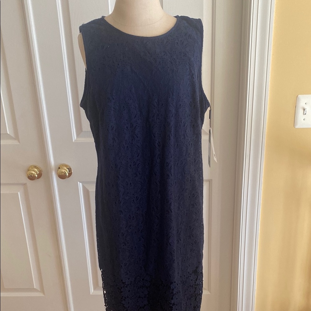 Karl Lagerfeld  navy dress new with tags size 12
